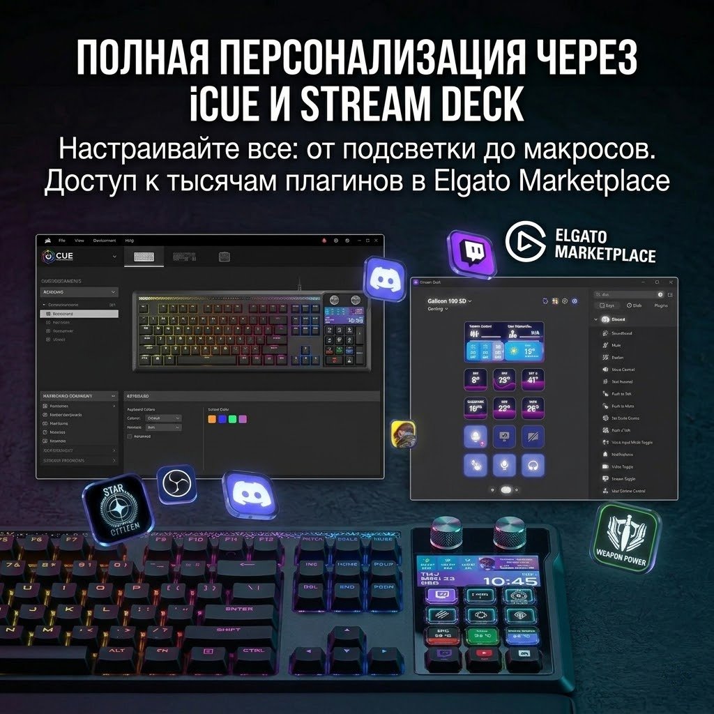 Клавиатура Corsair GALLEON 100 SD RGB черный купить,NaN