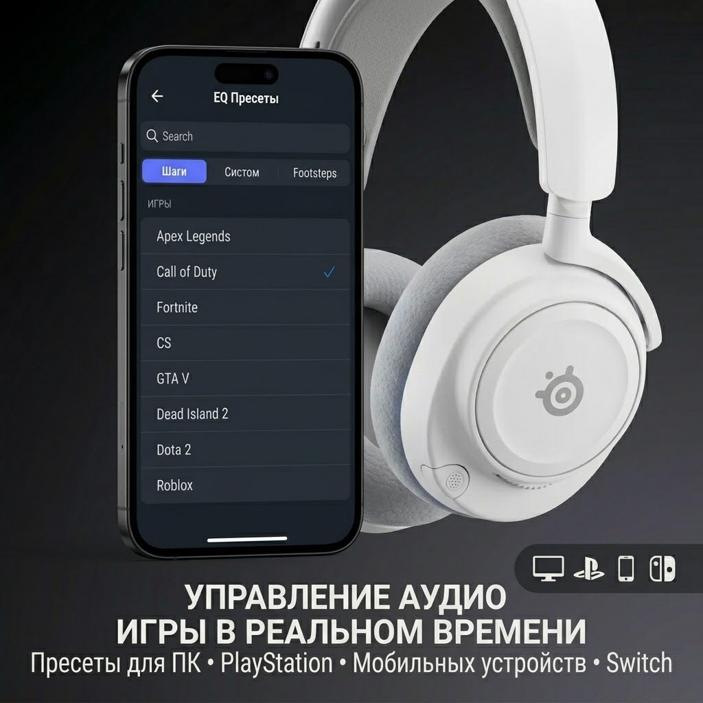 Наушники SteelSeries Arctis Nova 7 Wireless Gen 2 белый купить,167886