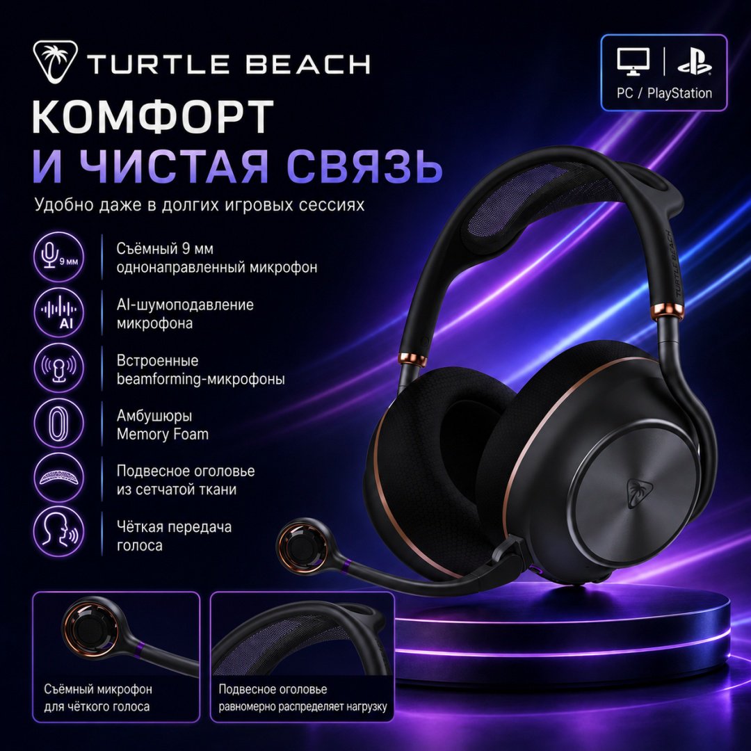 Наушники Turtle Beach Turtle Beach Stealth Pro II Headset PC / PlayStatio черный купить,NaN