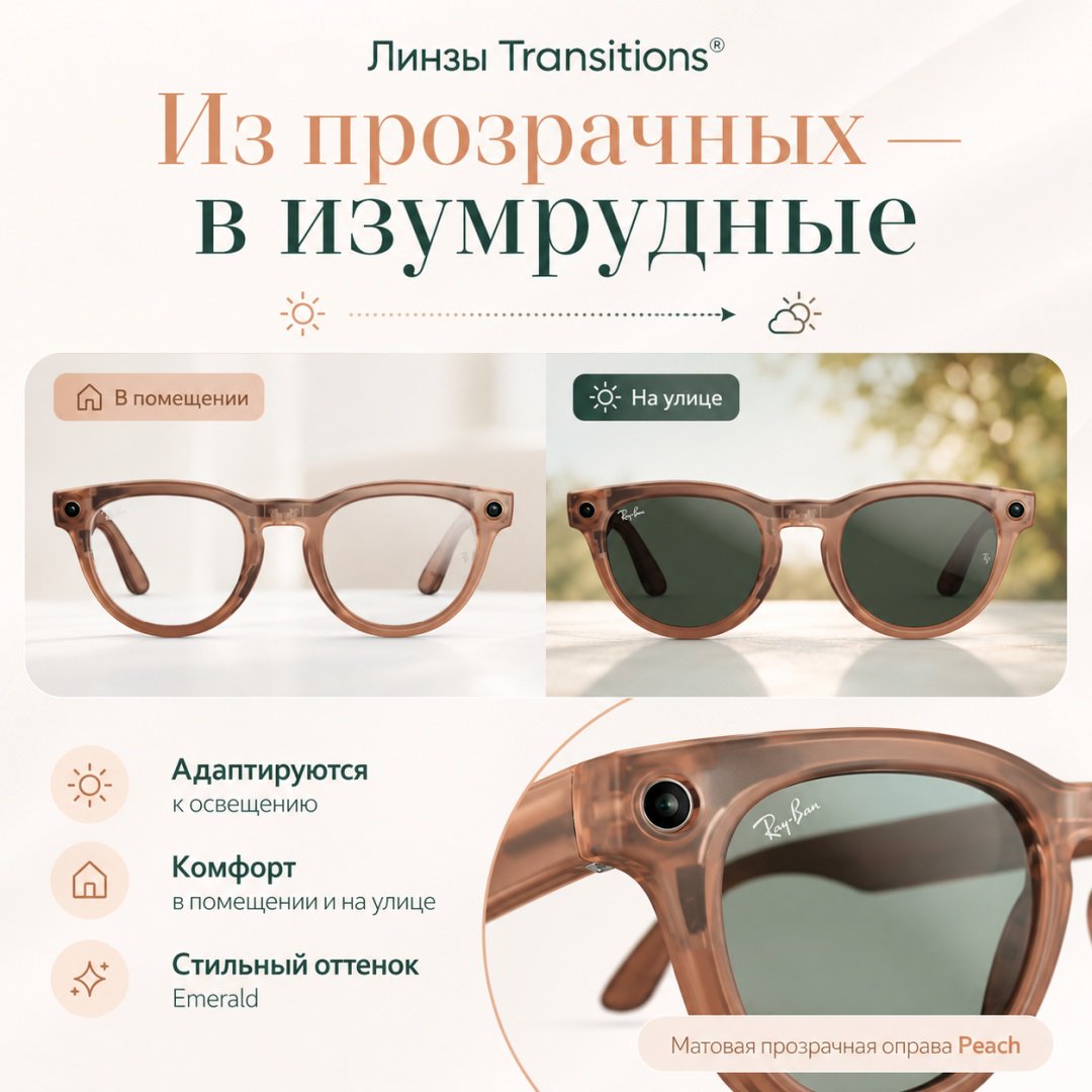 Смарт-очки Ray-Ban Headliner (Gen 2) оранжевый купить,NaN