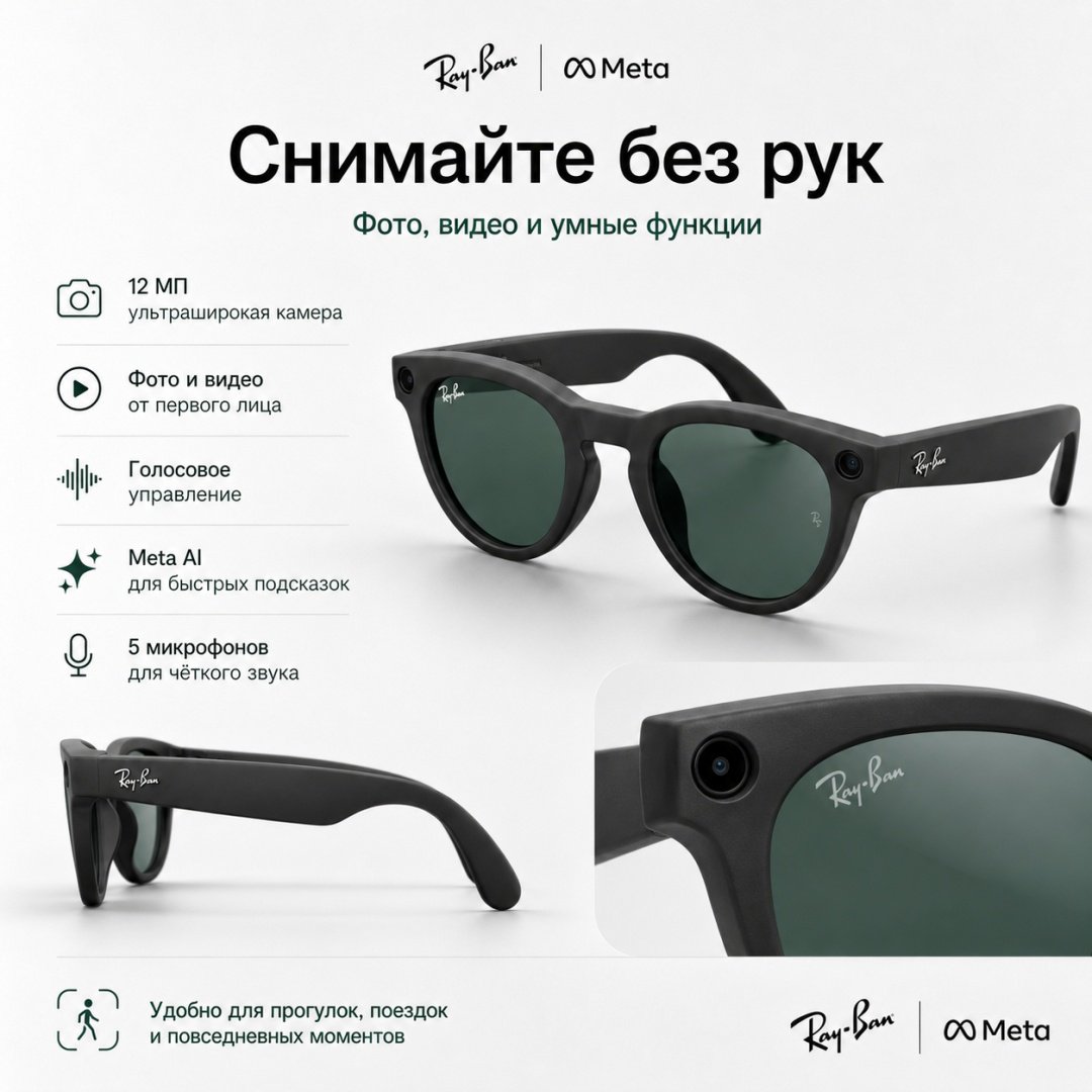 Смарт-очки Meta Headliner (Gen 2) черный купить,NaN
