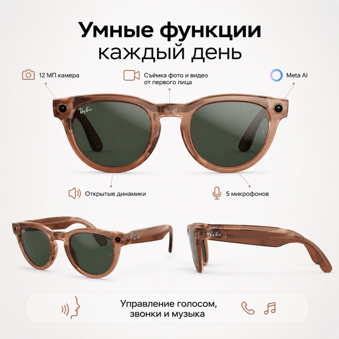 Смарт-очки Ray-Ban Headliner (Gen 2) оранжевый купить,NaN