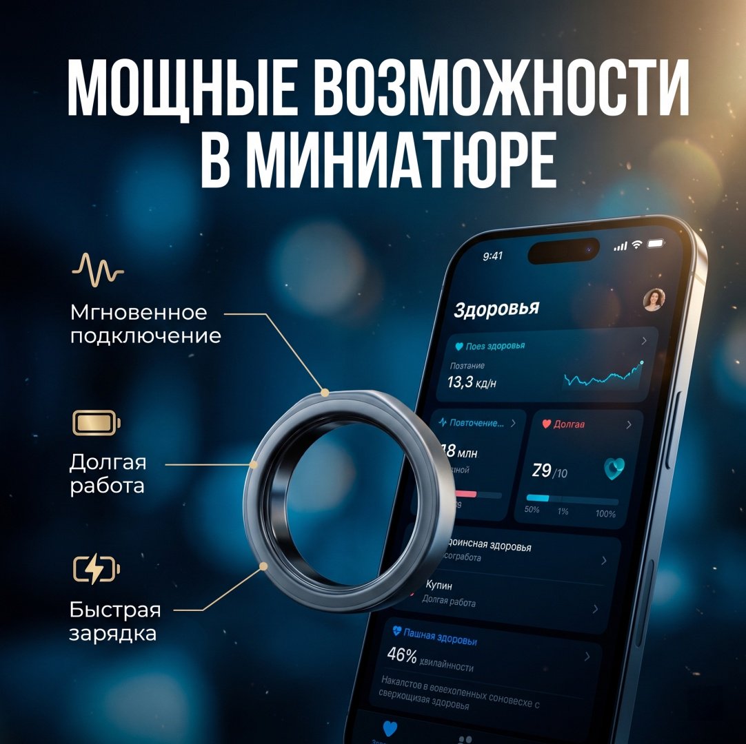 Смарт-кольцо Even Realities R1 размер 6 темно-серый купить,NaN