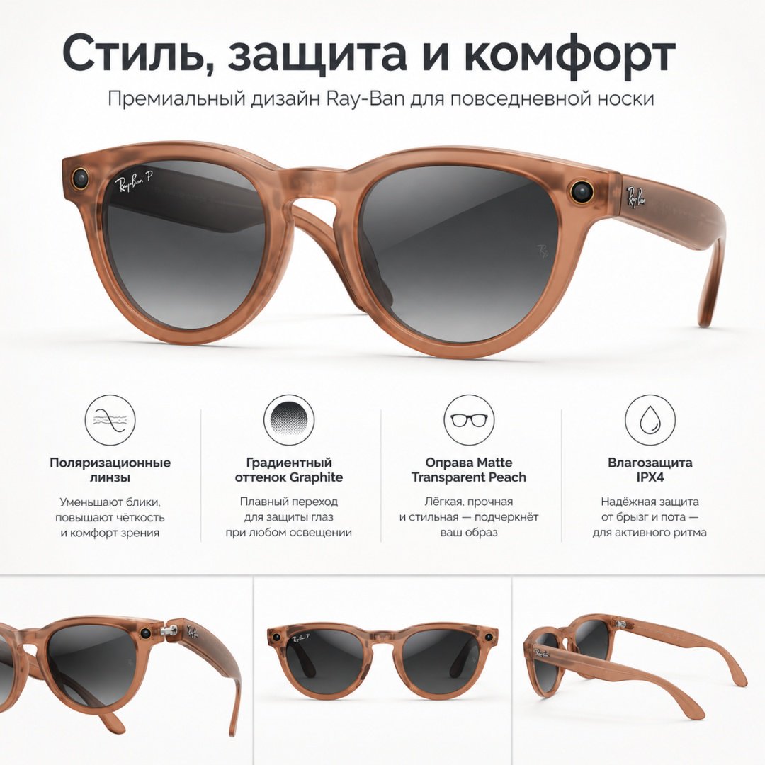 Смарт-очки Meta Headliner (Gen 2) оранжевый купить,NaN