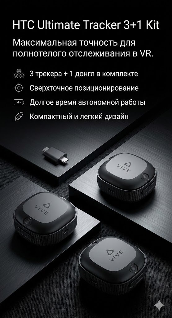 Трекер HTC Ultimate Tracker 3+1 Kit черный