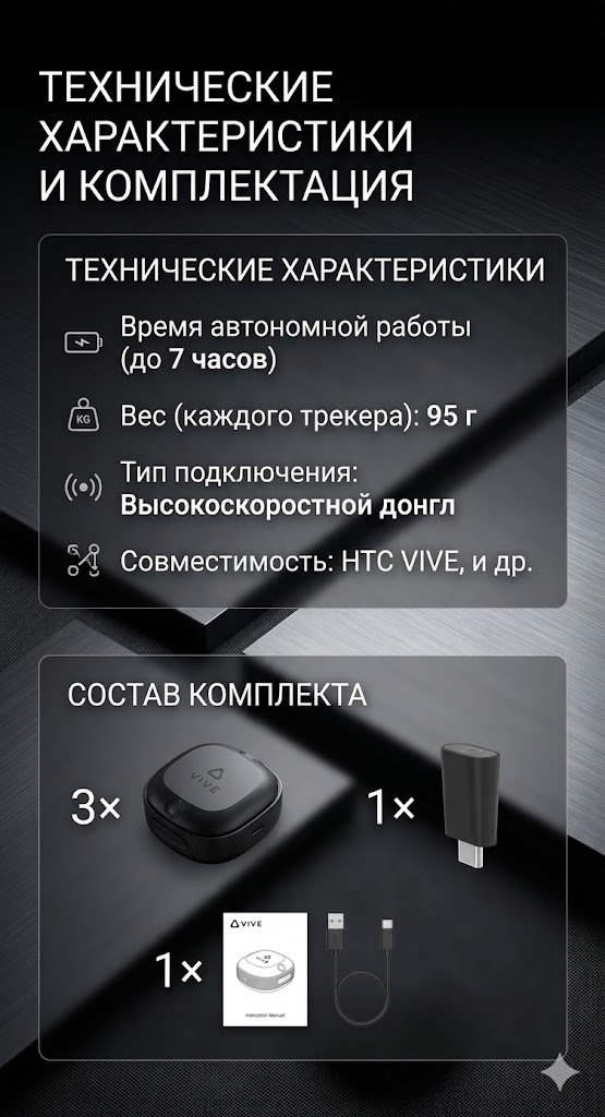 Трекер HTC Ultimate Tracker 3+1 Kit черный