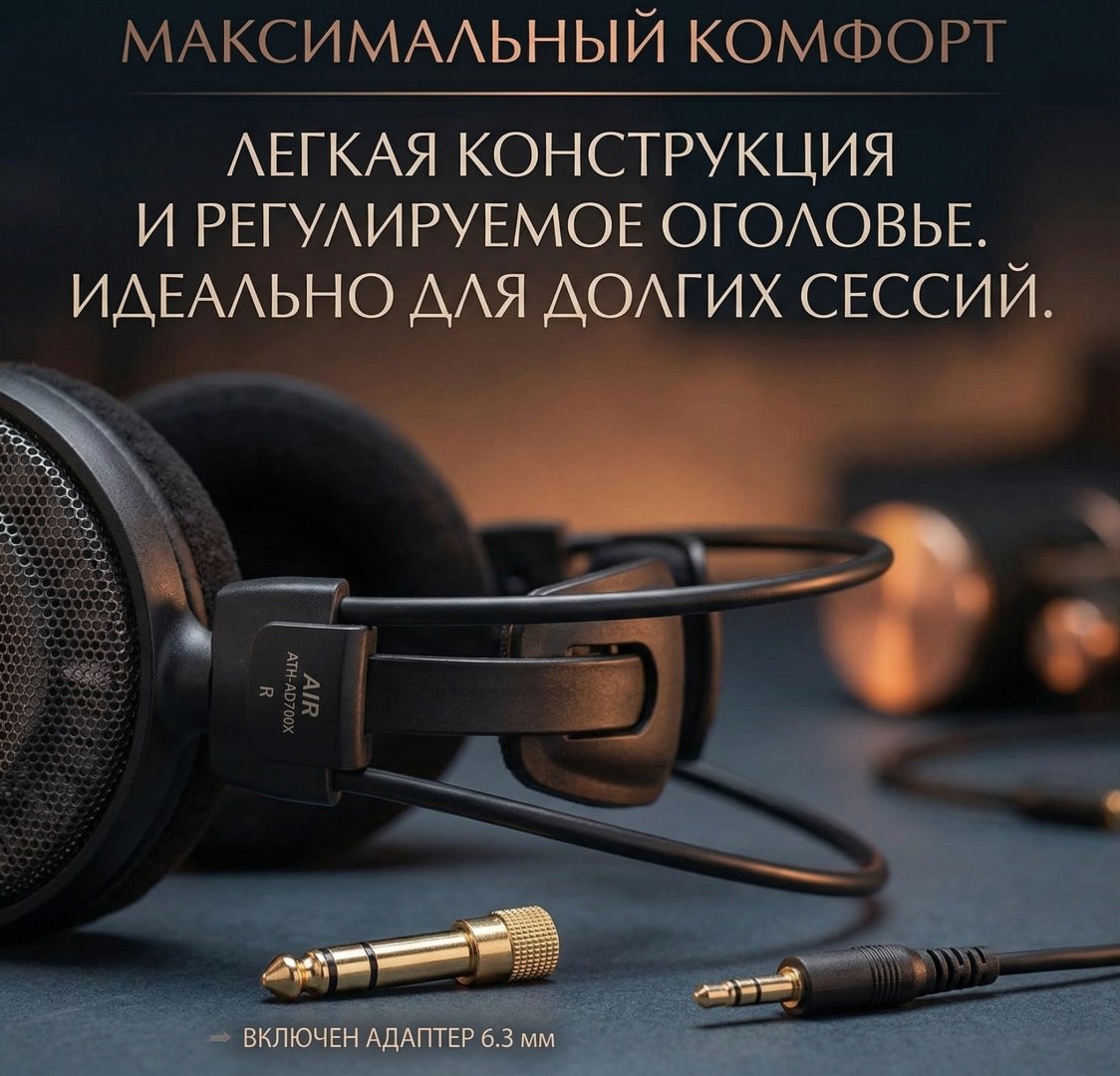 Наушники Audio-Technica ATH-AD700X черный купить,126500