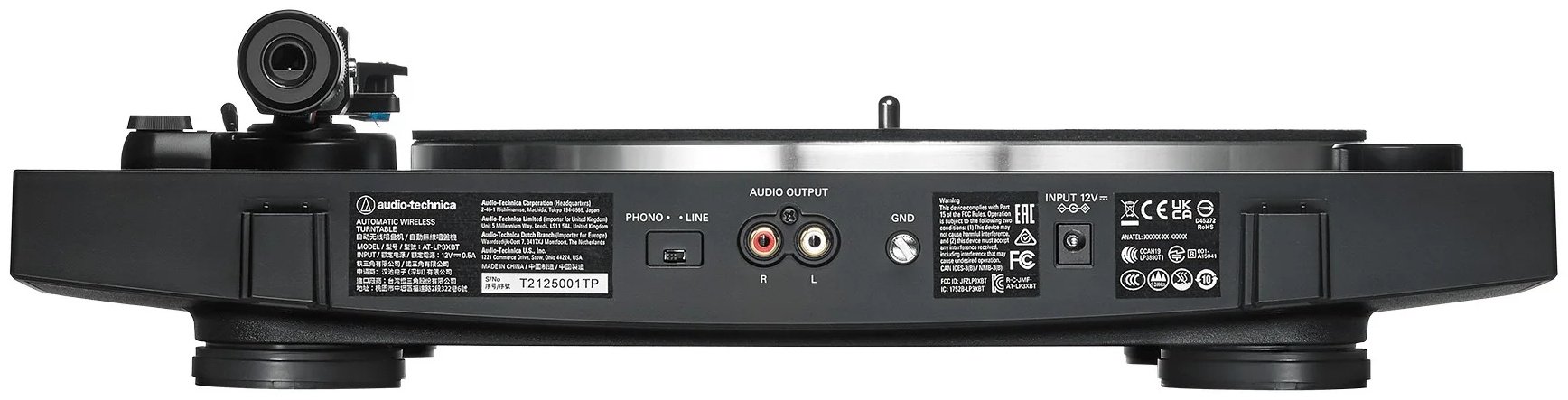 Виниловый проигрыватель Audio-Technica AT-LP3XBTBK купить,NaN