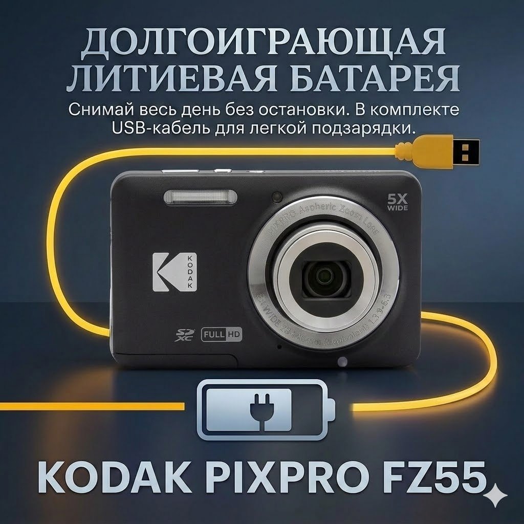Фотокамера Kodak FZ55 черный