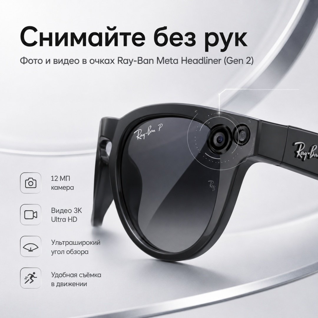 Смарт-очки Meta Headliner (Gen 2) черный купить,NaN