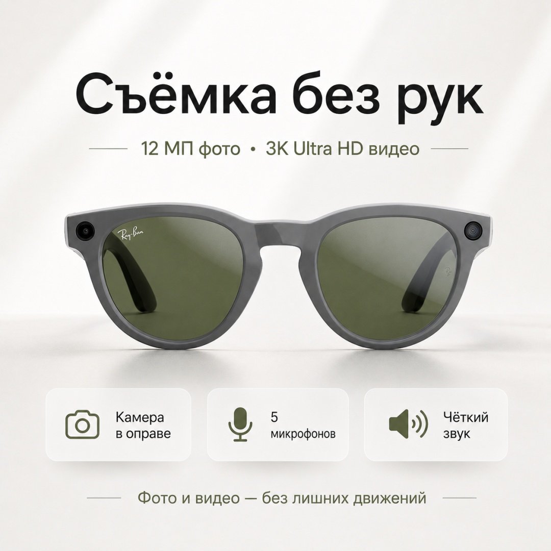 Смарт-очки Meta Headliner (Gen 2) серый купить,NaN
