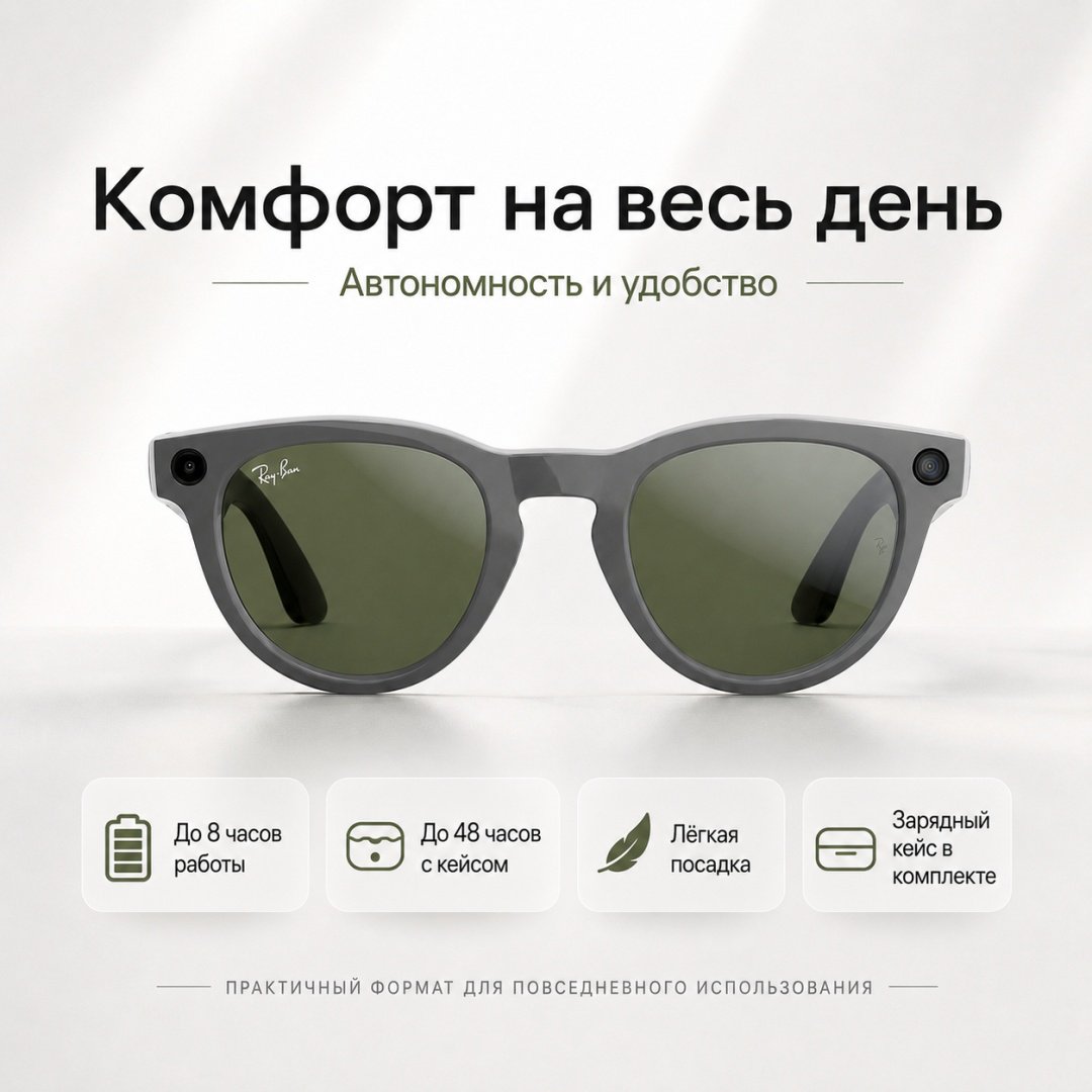 Смарт-очки Meta Headliner (Gen 2) серый купить,NaN