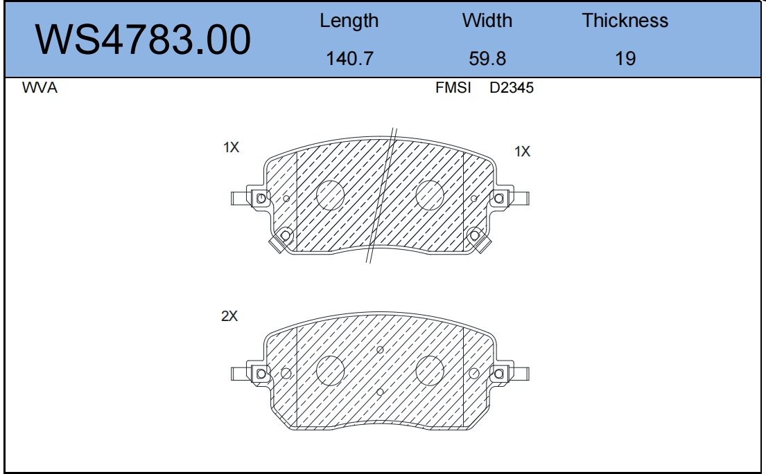 Колодки Jeenice WS478300 купить,NaN