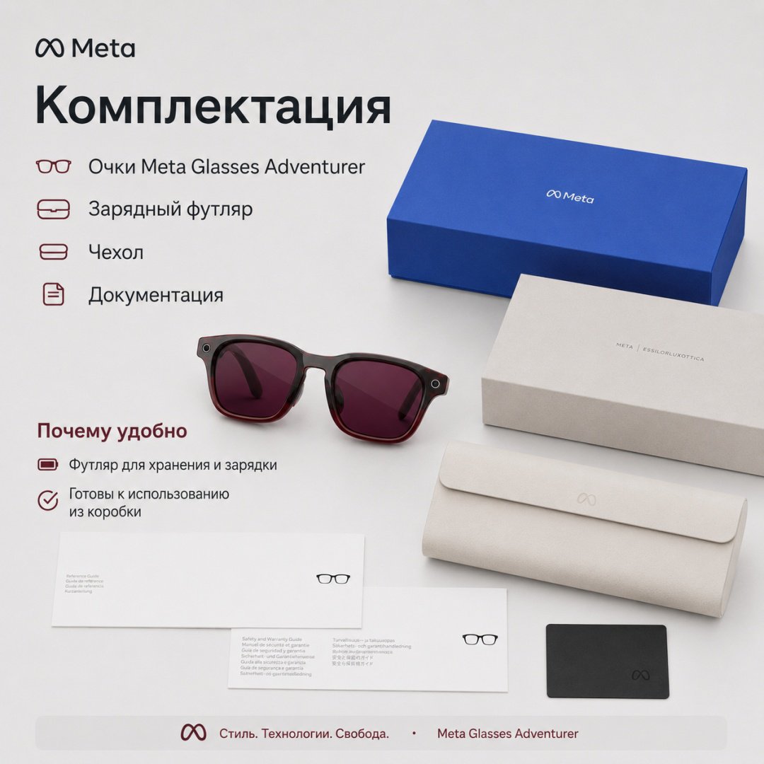 Смарт-очки Meta Adventurer красный купить,NaN