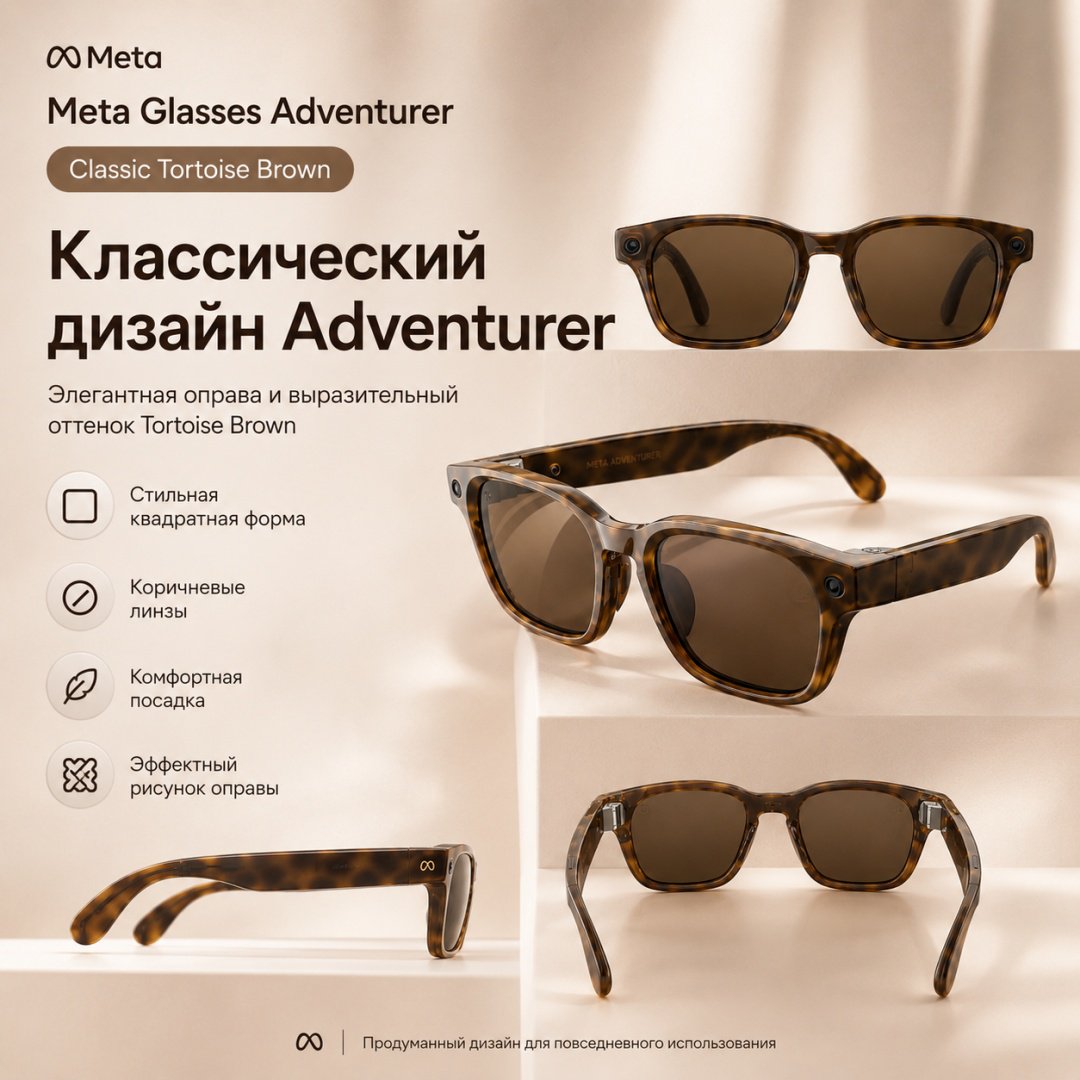 Смарт-очки Meta Adventurer коричневый купить,NaN