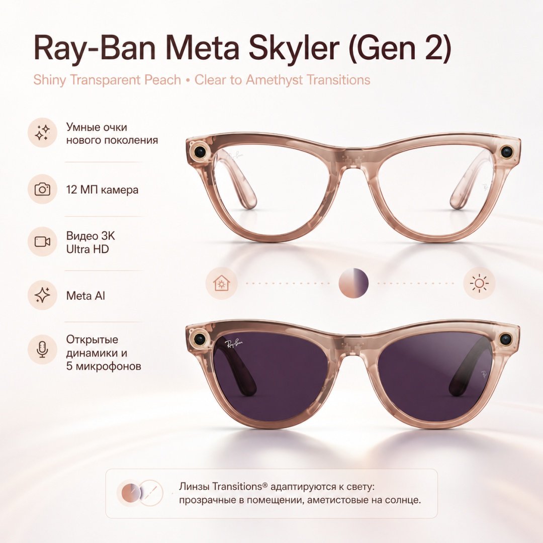 Смарт-очки Meta Skyler (Gen 2) оранжевый купить,NaN