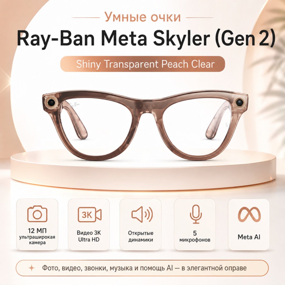 Смарт-очки Meta Skyler (Gen 2) оранжевый купить,NaN