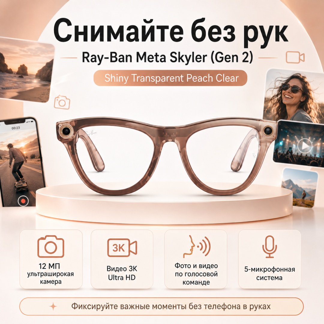 Смарт-очки Meta Skyler (Gen 2) оранжевый купить,NaN
