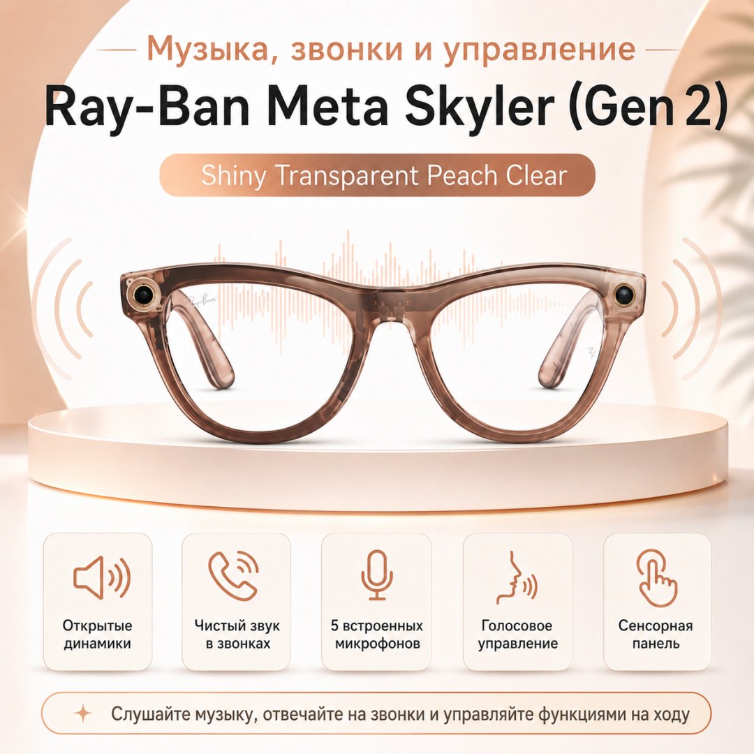 Смарт-очки Meta Skyler (Gen 2) оранжевый купить,NaN
