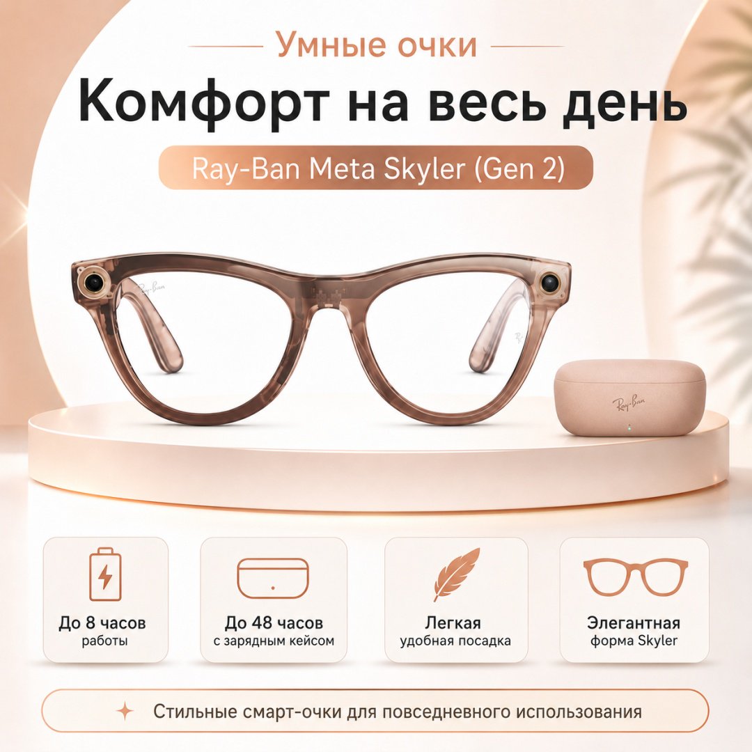 Смарт-очки Meta Skyler (Gen 2) оранжевый купить,NaN