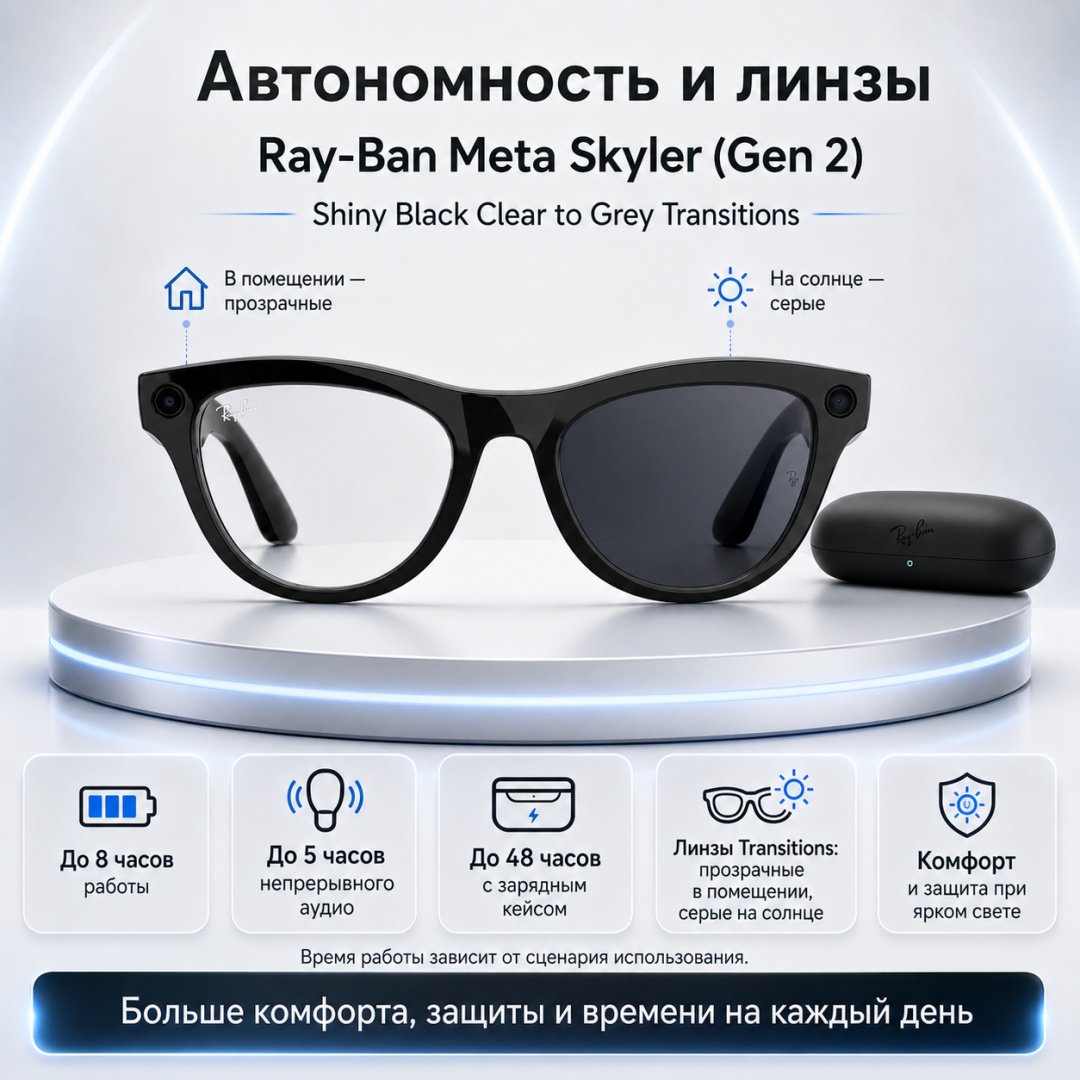 Смарт-очки Meta Skyler (Gen 2) черный купить,NaN