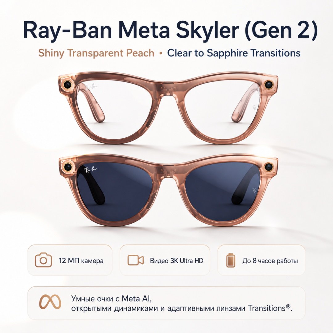 Смарт-очки Meta Skyler (Gen 2) оранжевый купить,NaN