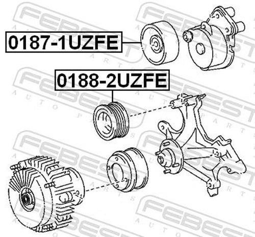 FEBEST ролик натяжной FEBEST 0187-1UZFE купить,NaN