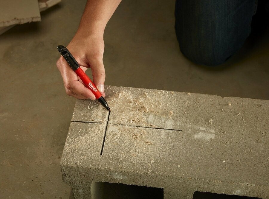 Маркер Milwaukee 48223106, 4 шт, 1 мм, синий,красный,зеленый,черный купить,NaN