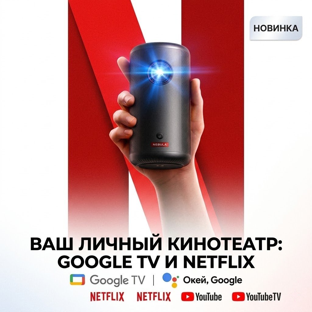 Проектор NEBULA Capsule 3 Google tv D2425 черный купить,354683