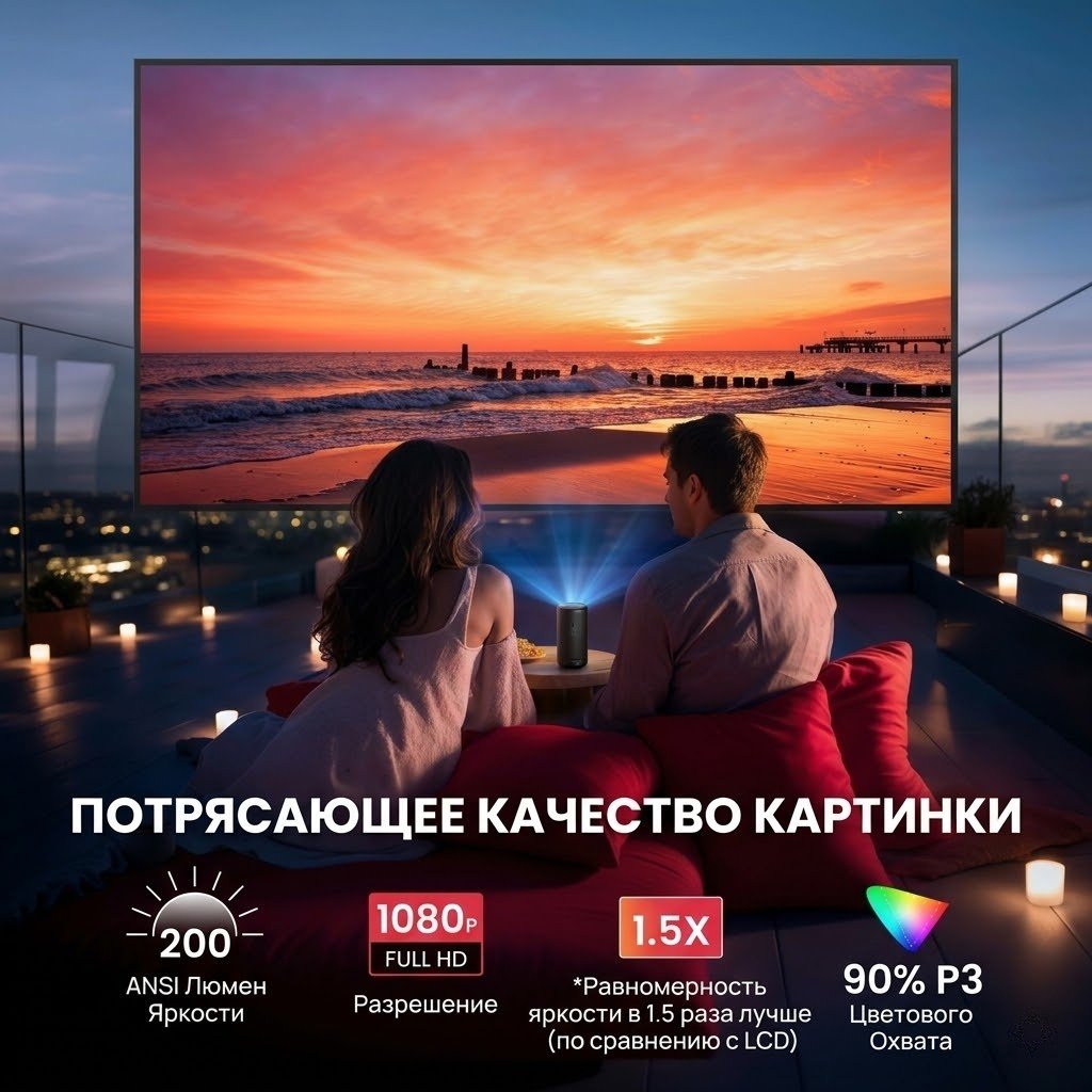 Проектор NEBULA Capsule 3 Google tv D2425 черный купить,354683