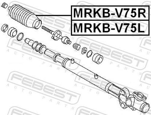 FEBEST пыльник рулевой рейки FEBEST MRKB-V75L купить,NaN