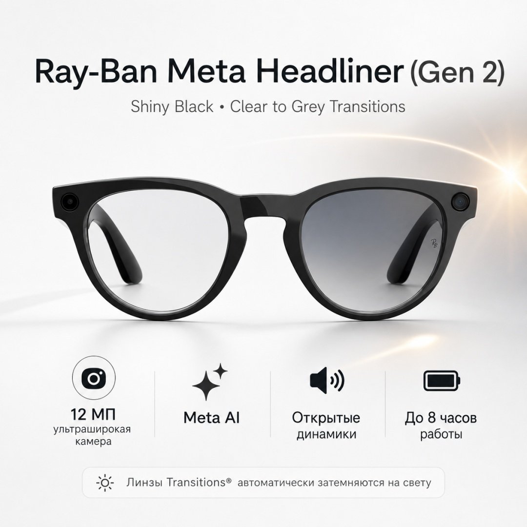 Смарт-очки Meta Headliner (Gen 2) черный купить,NaN