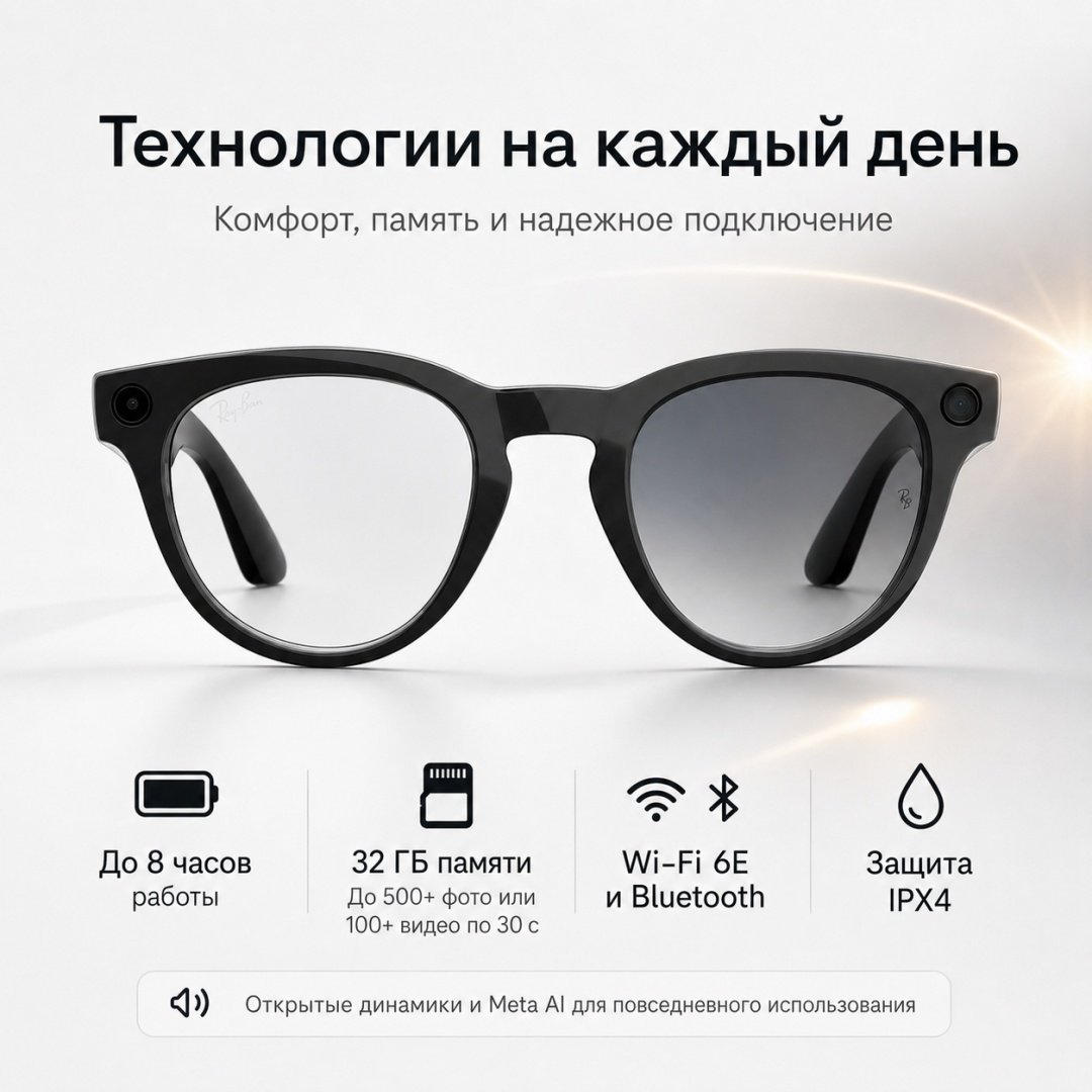 Смарт-очки Meta Headliner (Gen 2) черный купить,NaN