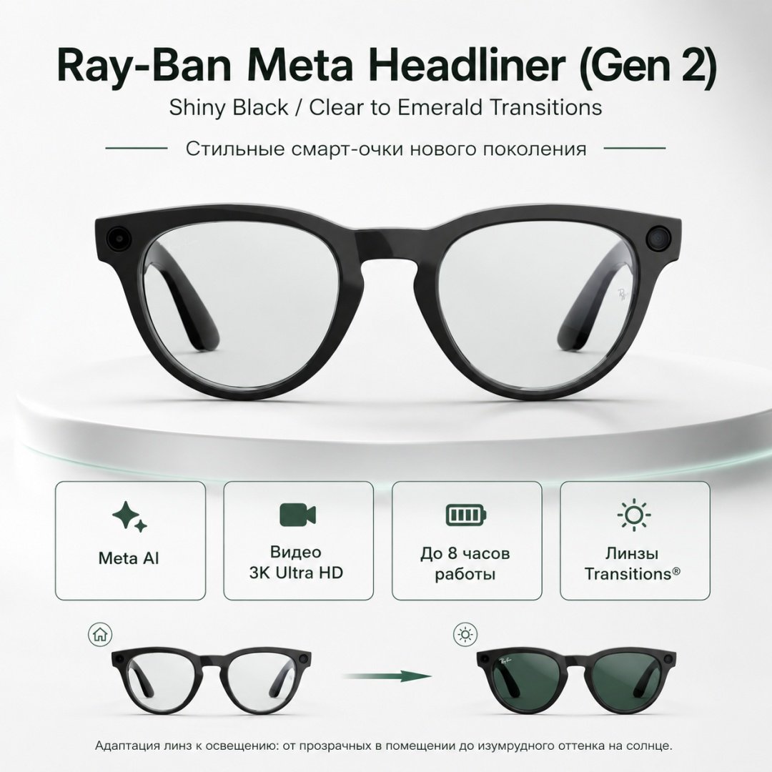 Смарт-очки Meta Headliner (Gen 2) черный купить,NaN