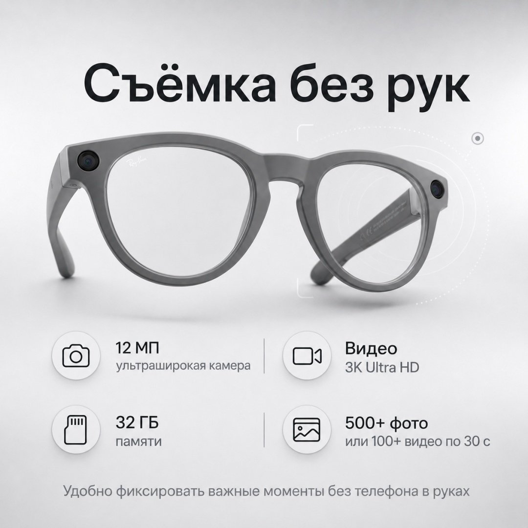 Смарт-очки Meta Headliner (Gen 2) серый купить,NaN