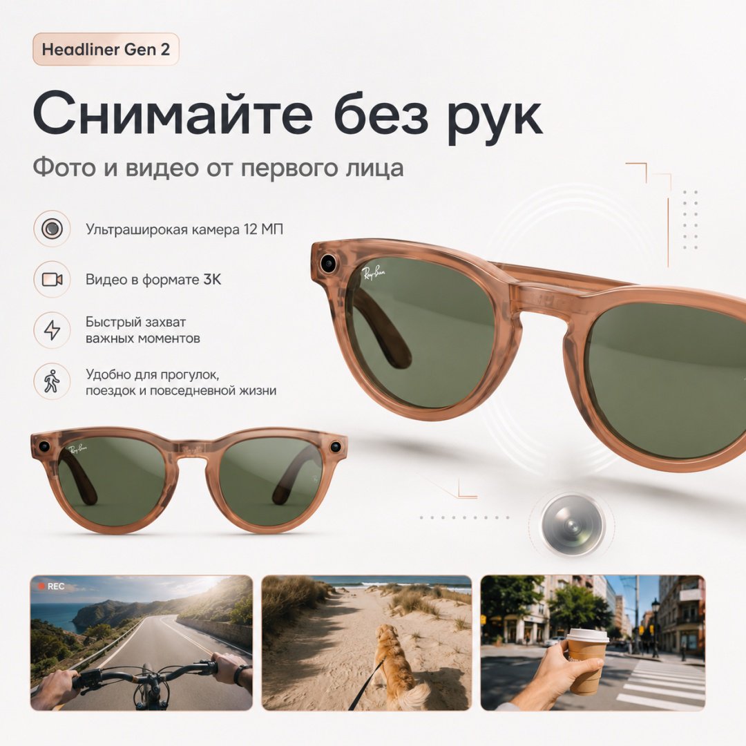 Смарт-очки Meta Headliner (Gen 2) оранжевый купить,NaN