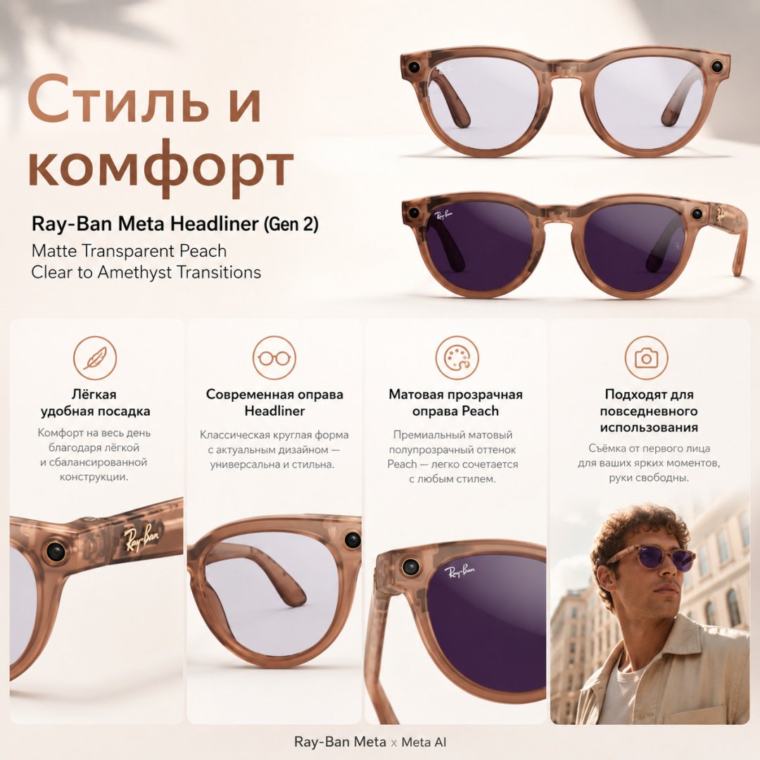 Смарт-очки Meta Headliner (Gen 2) оранжевый купить,NaN
