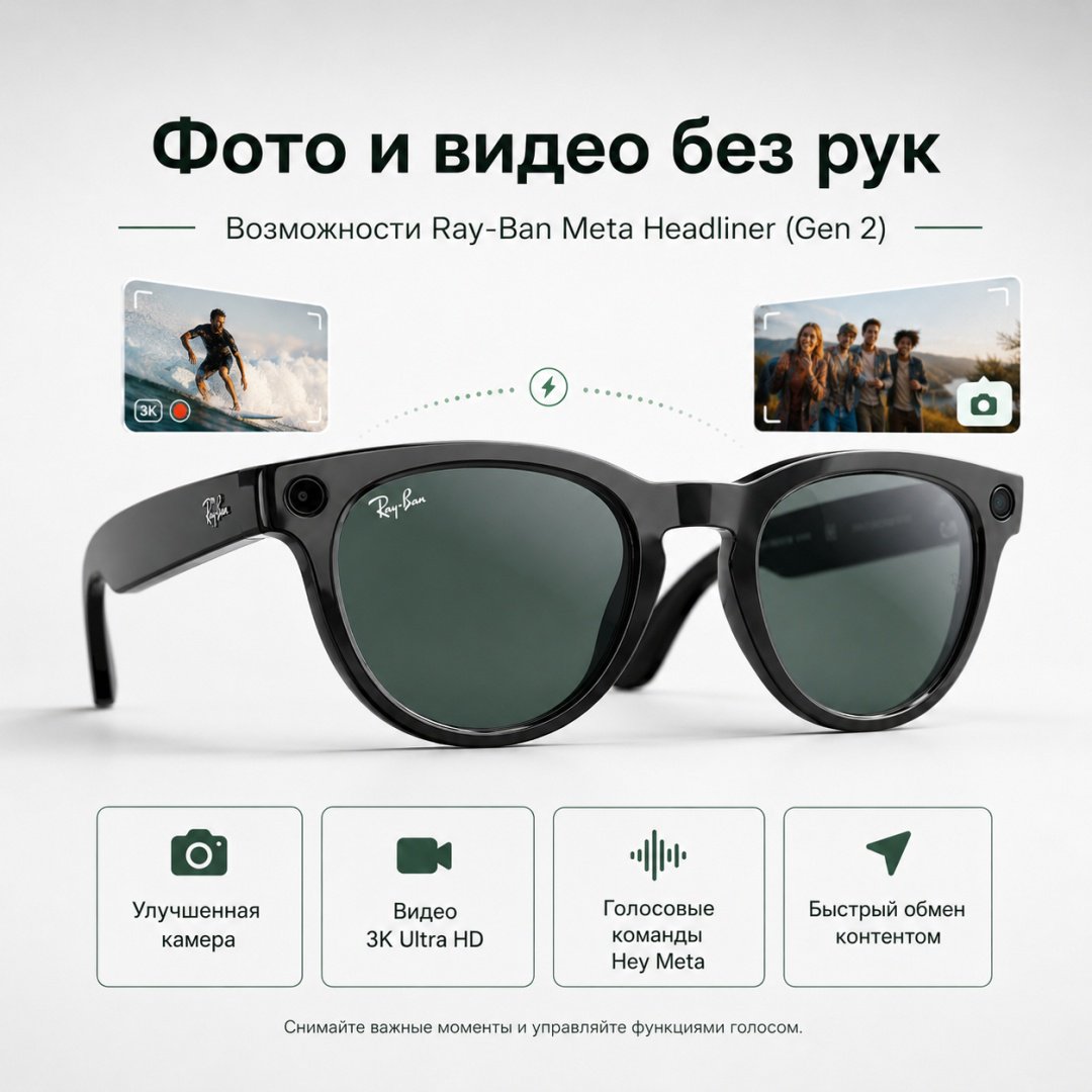 Смарт-очки Meta Headliner (Gen 2) черный купить,NaN