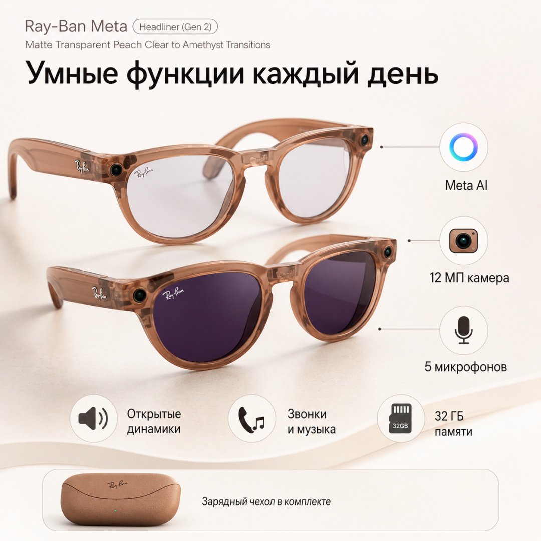 Смарт-очки Meta Headliner (Gen 2) оранжевый купить,NaN