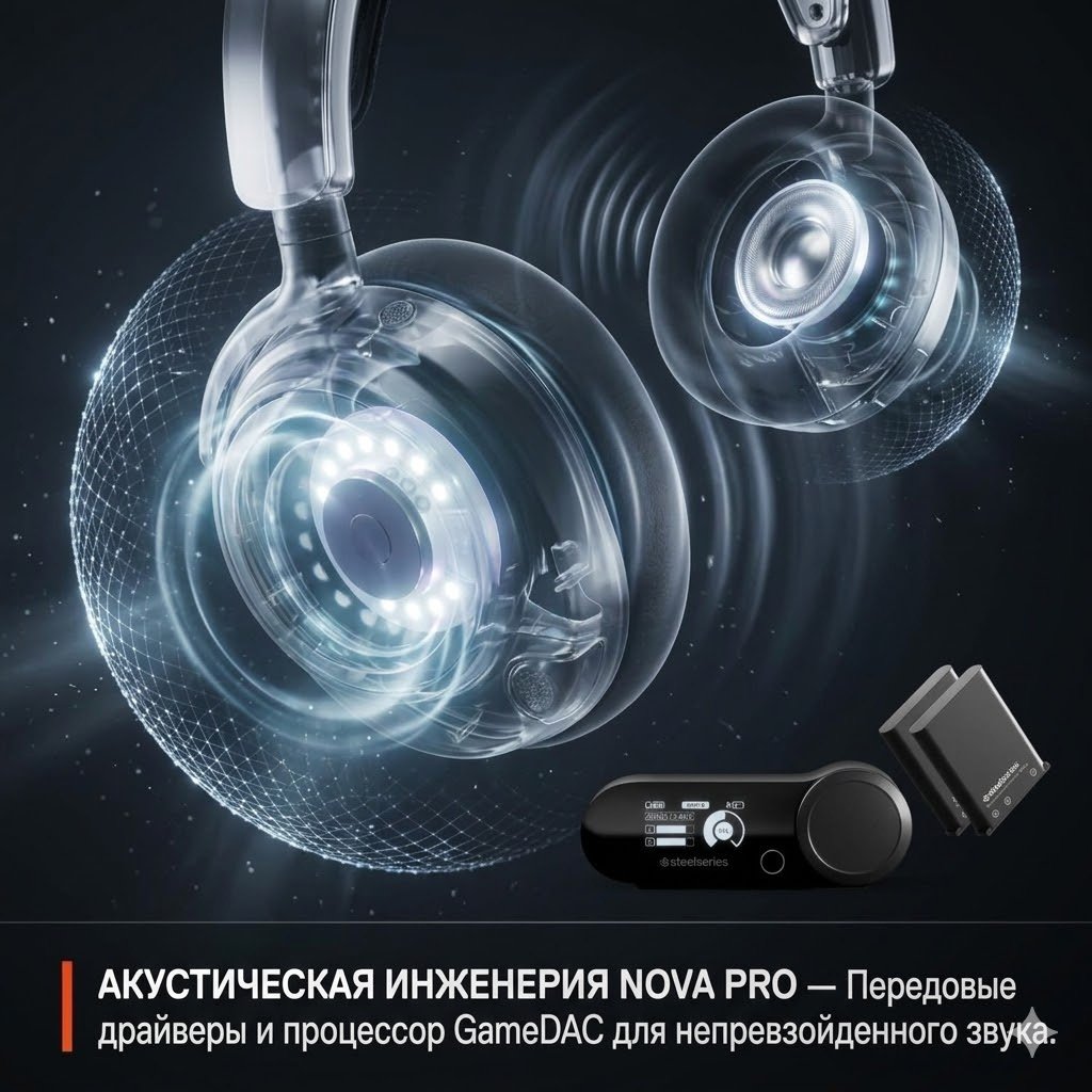 Наушники SteelSeries Arctis Nova Pro For PlayStation Wireless черный купить,NaN