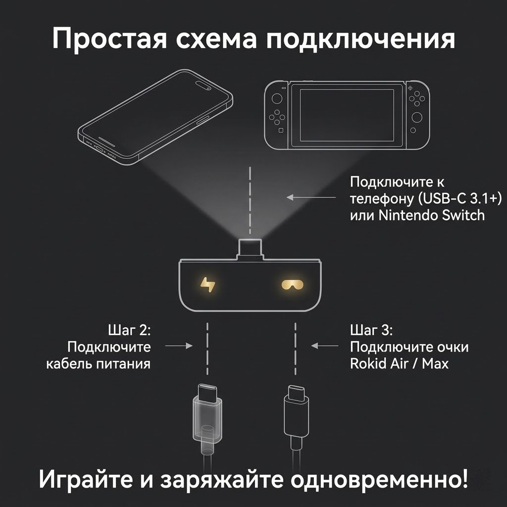 Адаптер Rokid Mini Hub черный купить,NaN