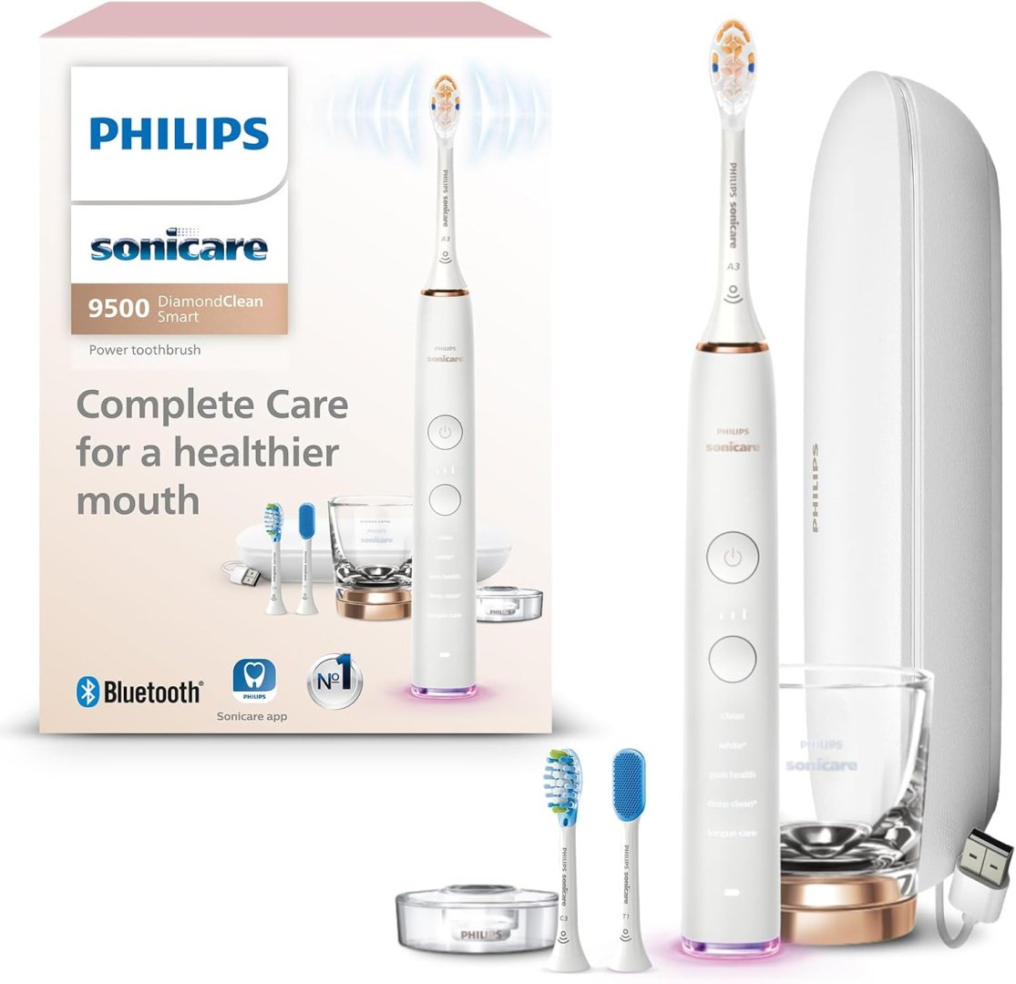 Philips звуковая щетка Sonicare DiamondClean Smart 9500 HX9923/61 щетина средняя белый