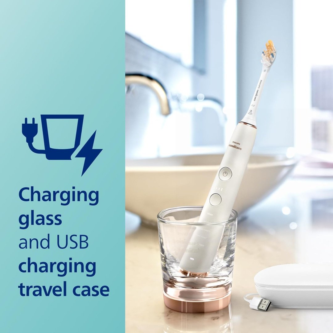 Philips звуковая щетка Sonicare DiamondClean Smart 9500 HX9923/61 щетина средняя белый