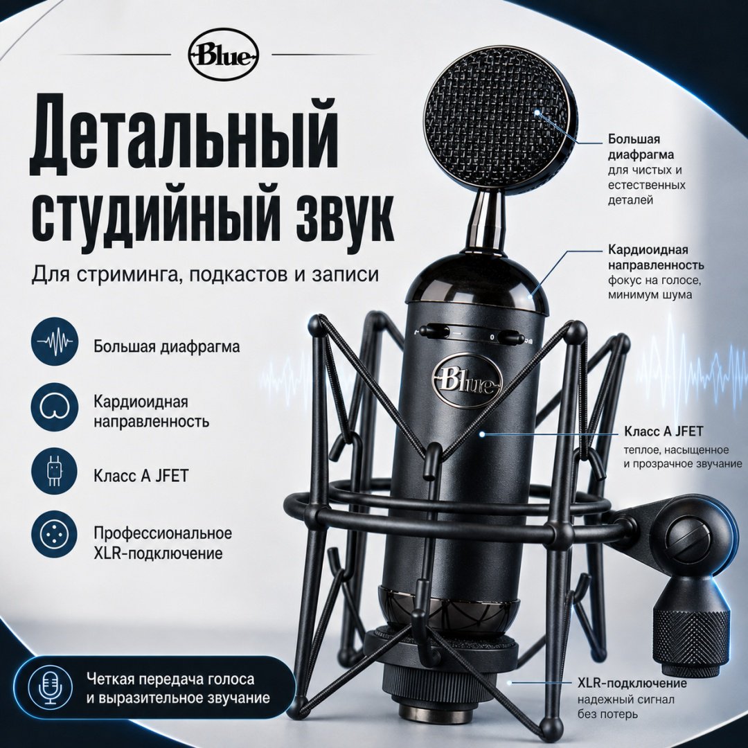 Микрофон Blue Blackout Spark SL XLR черный