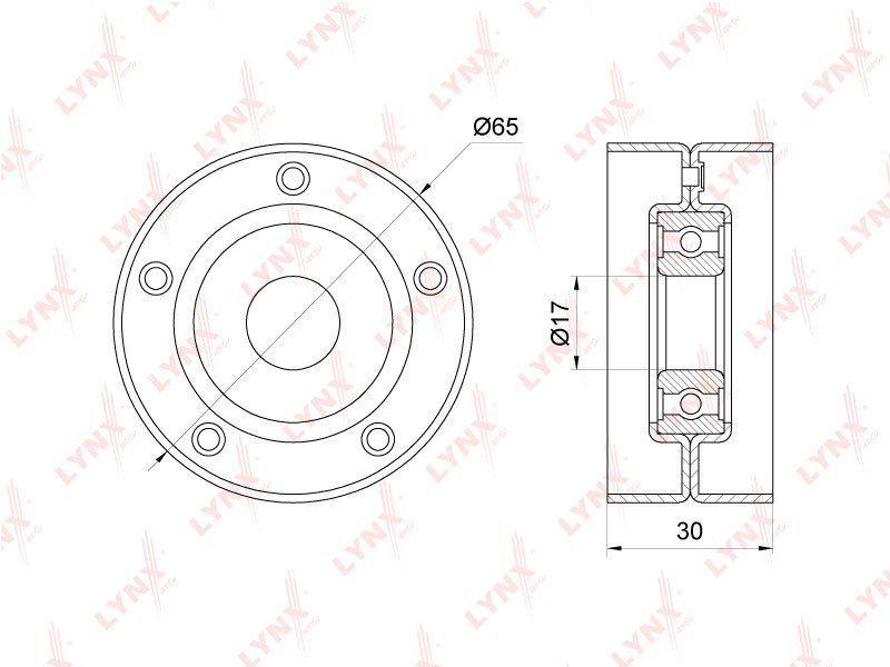 LYNXauto ролик натяжной PB-5222 купить,NaN