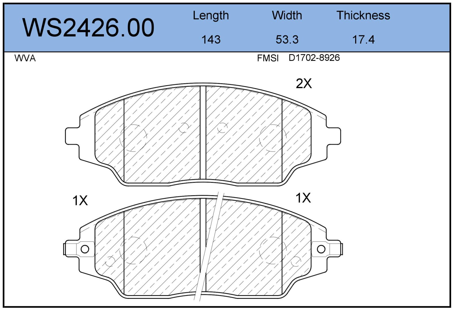 Колодки Jeenice WS242600 купить,NaN