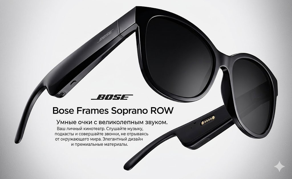 Смарт-очки Bose Frames Soprano ROW черный