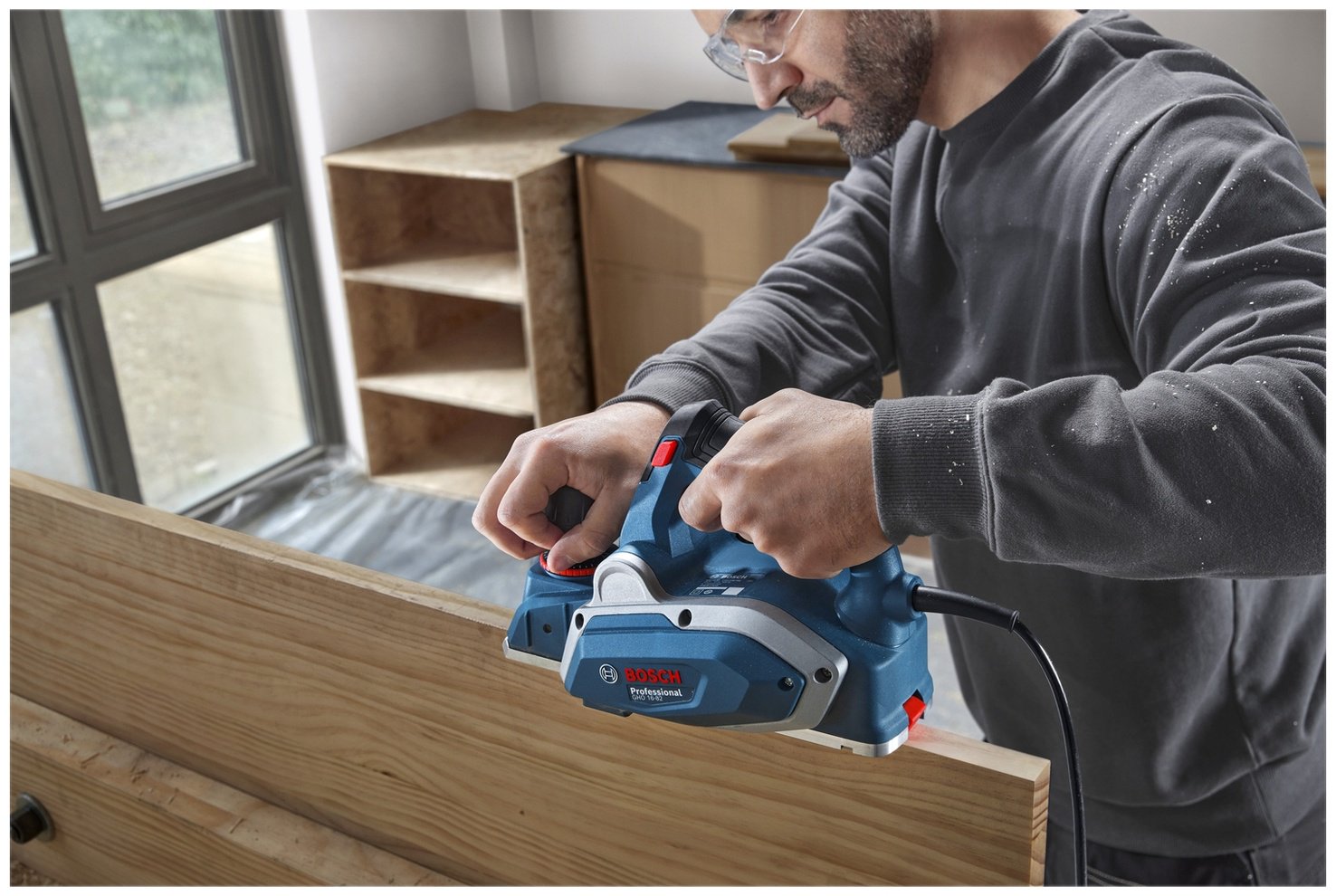 Bosch Professional, сетевой рубанок GHO 16-82, 0601596220 купить,49500