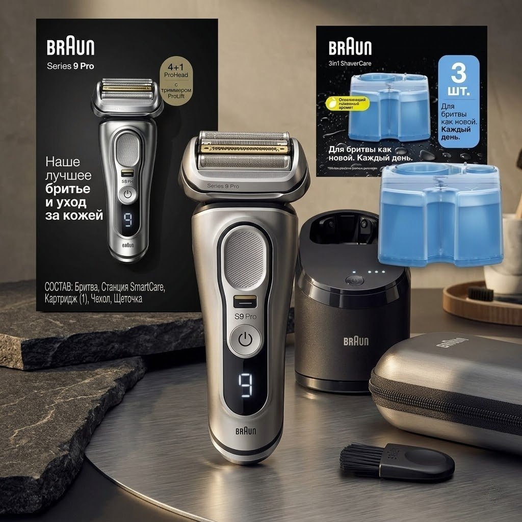 Электробритва Braun 9 Pro 9487cc сеточная купить,264500