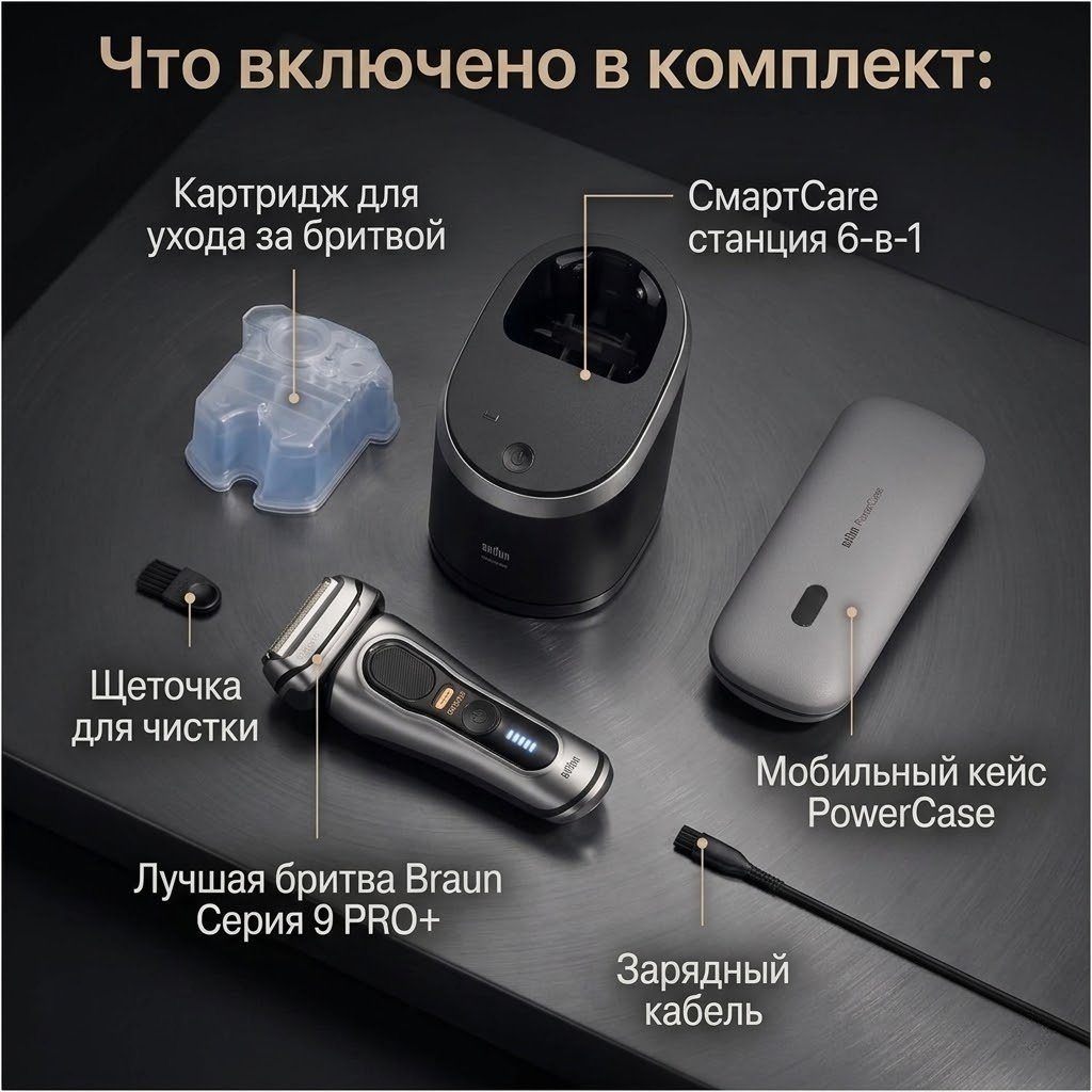 Электробритва Braun S9 Pro+ 9577cc сеточная купить,311486